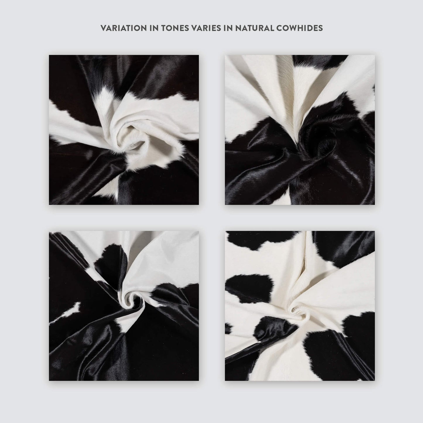 Black and White Brazilian Cowhide Rug: LARGE