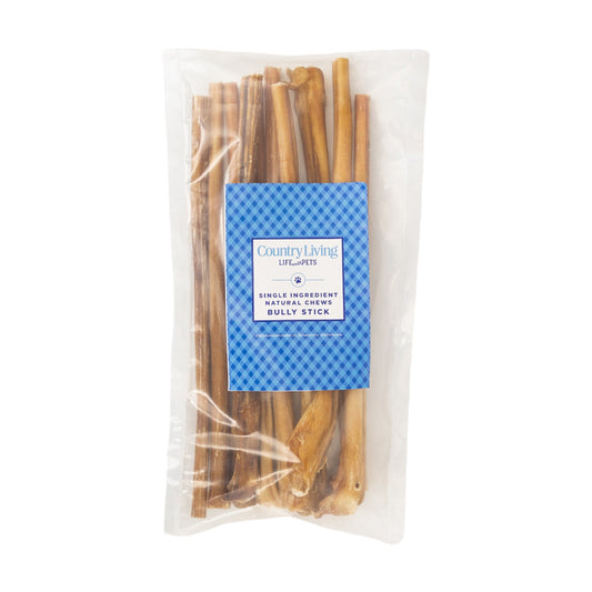 Country Living All-Natural Bully Sticks, High-Protein Dog Treats – 12-Inch Standard (10-Pack)