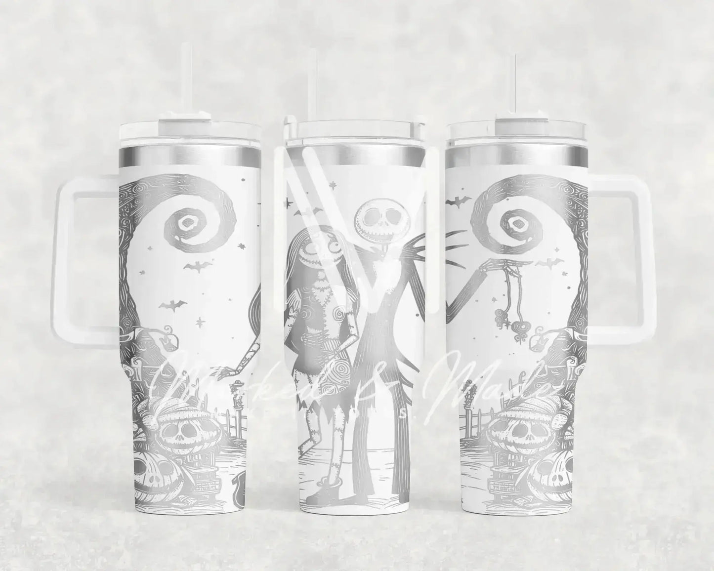 Jack and Sally Love  Engraved Tumbler  | 40oz
