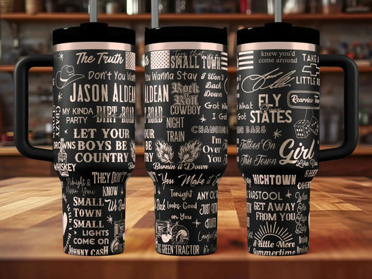 Jason Aldean Engraved Tumbler  | 20oz