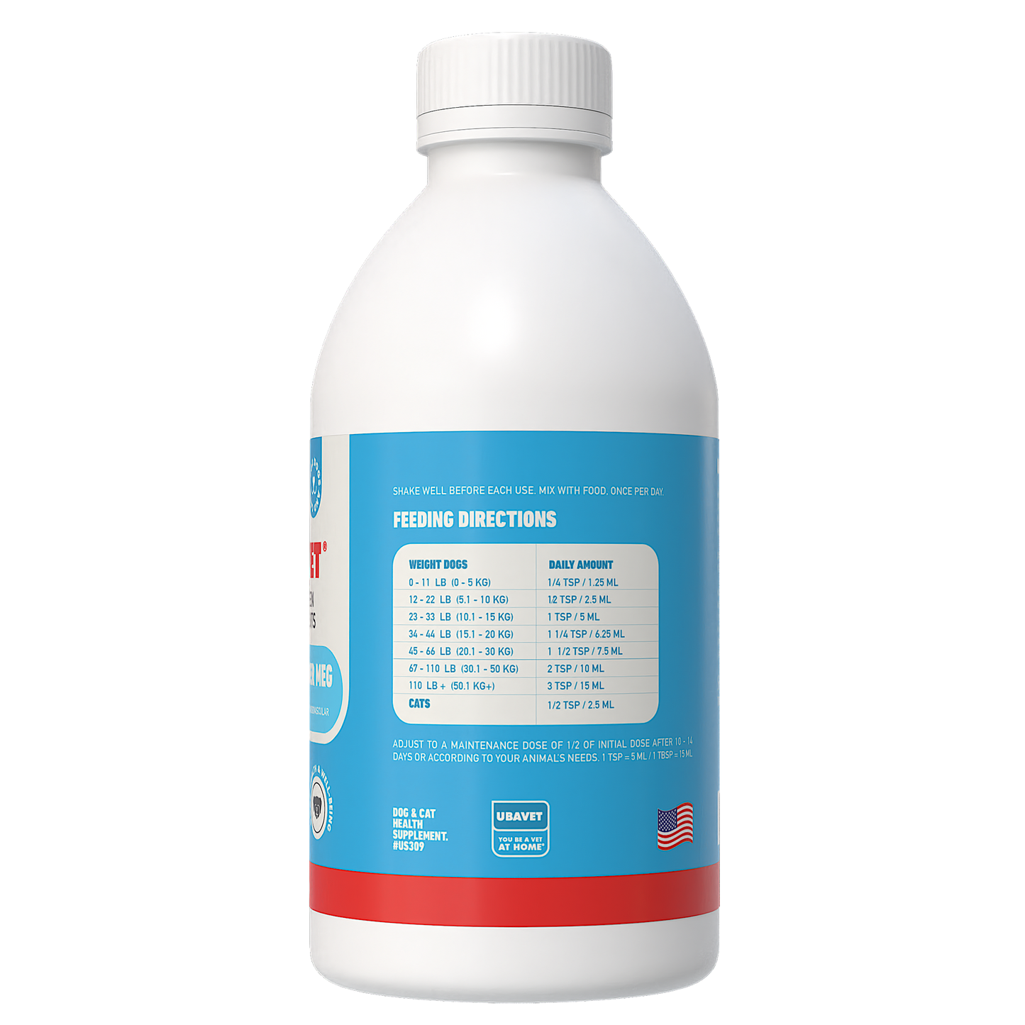 UBAVET Joint Power MEG Maximum Joint Support Liquid for Dogs & Cats