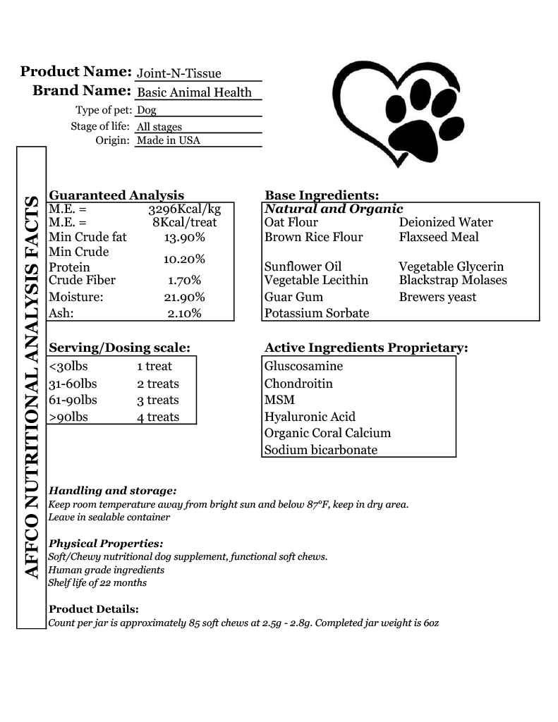 Joint-N-Tissue for Dogs - 10 oz.