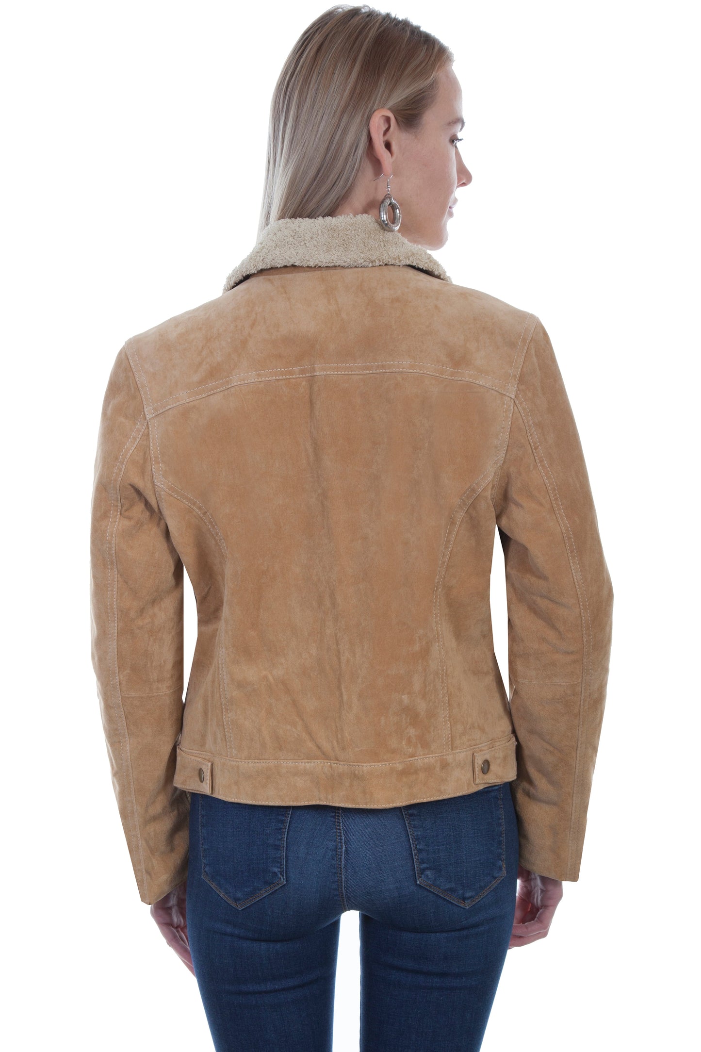Faux Shearling Jean Jacket - L1019
