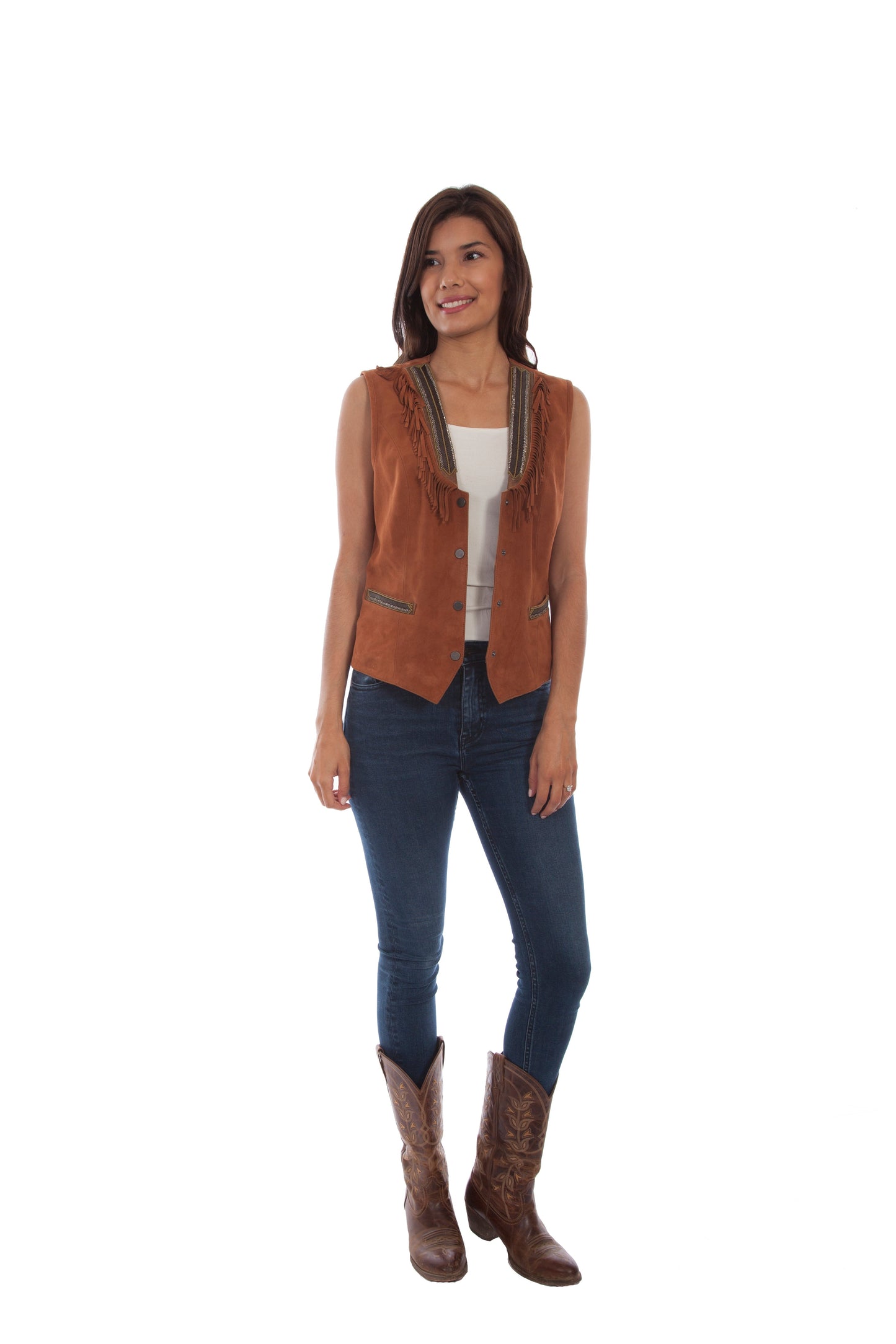 Beaded/fringe Vest - L1050