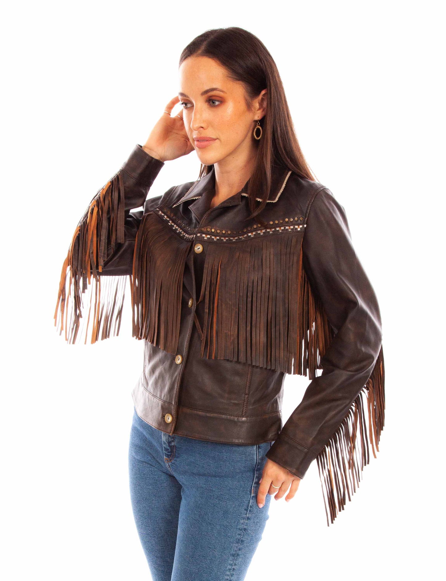 Fringe/emb Jacket - L1114