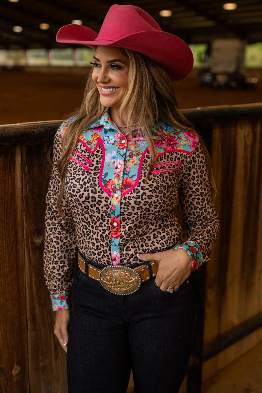 LEOPARD & BLOOM VINTAGE PERFORMANCE RODEO SHIRT
