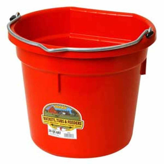 20 QT. FLAT BACK - RED 6/CS.