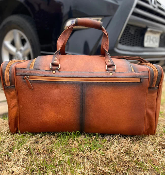 Genuine Tooled Leather Duffle