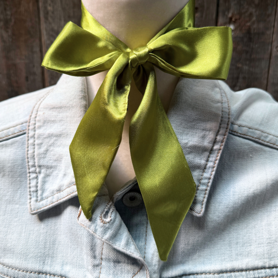 Light Green Western Skinny Mini Wild Rag Scarf / Cowgirl Necktie #TW305