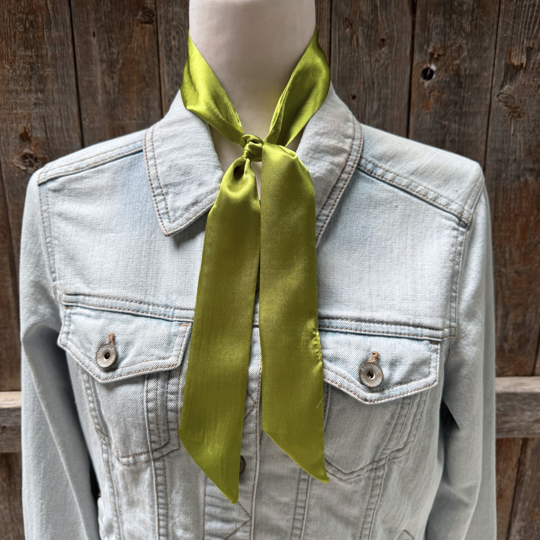 Light Green Western Skinny Mini Wild Rag Scarf / Cowgirl Necktie #TW305