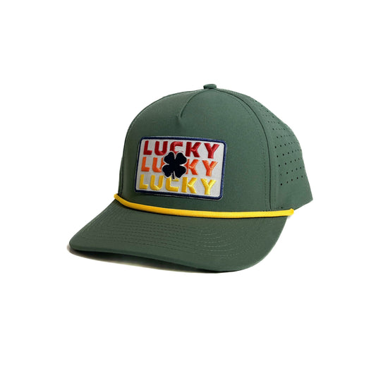 Lucky Trio Patch Performance Hat - Pine