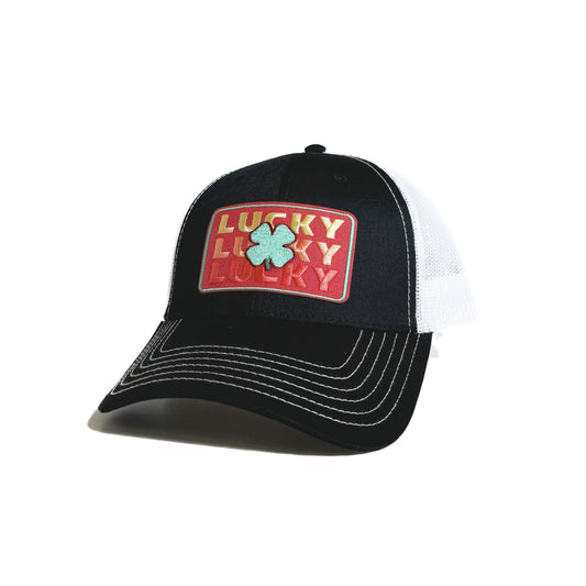 Lucky Red Trio Black & White Hat