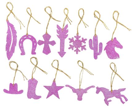 Purple Leather Christmas Ornament