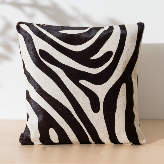 Zebra Cowhide Pillow