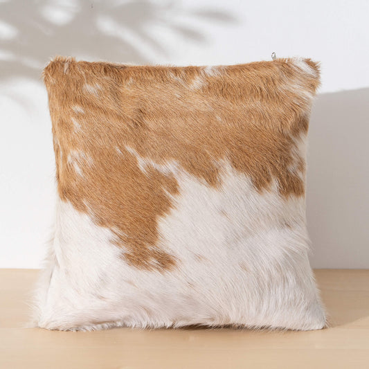 Palomino and White Cowhide Pillow