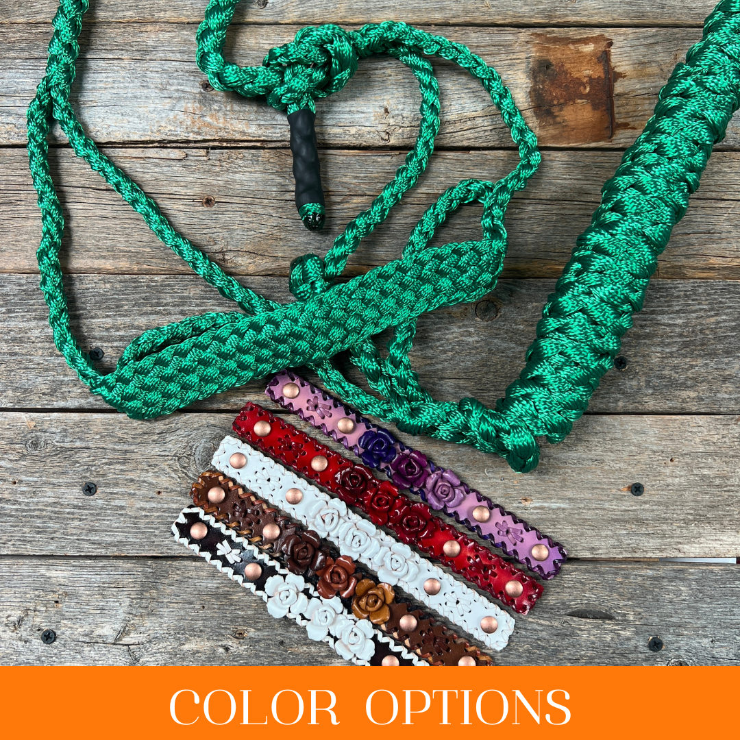 Green Mule Tape Rose Halter