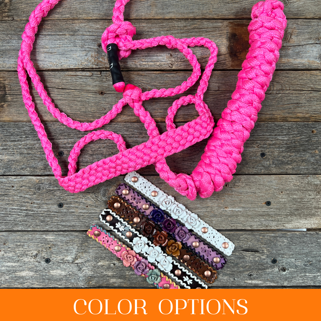 Pink Mule Tape Rose Halter