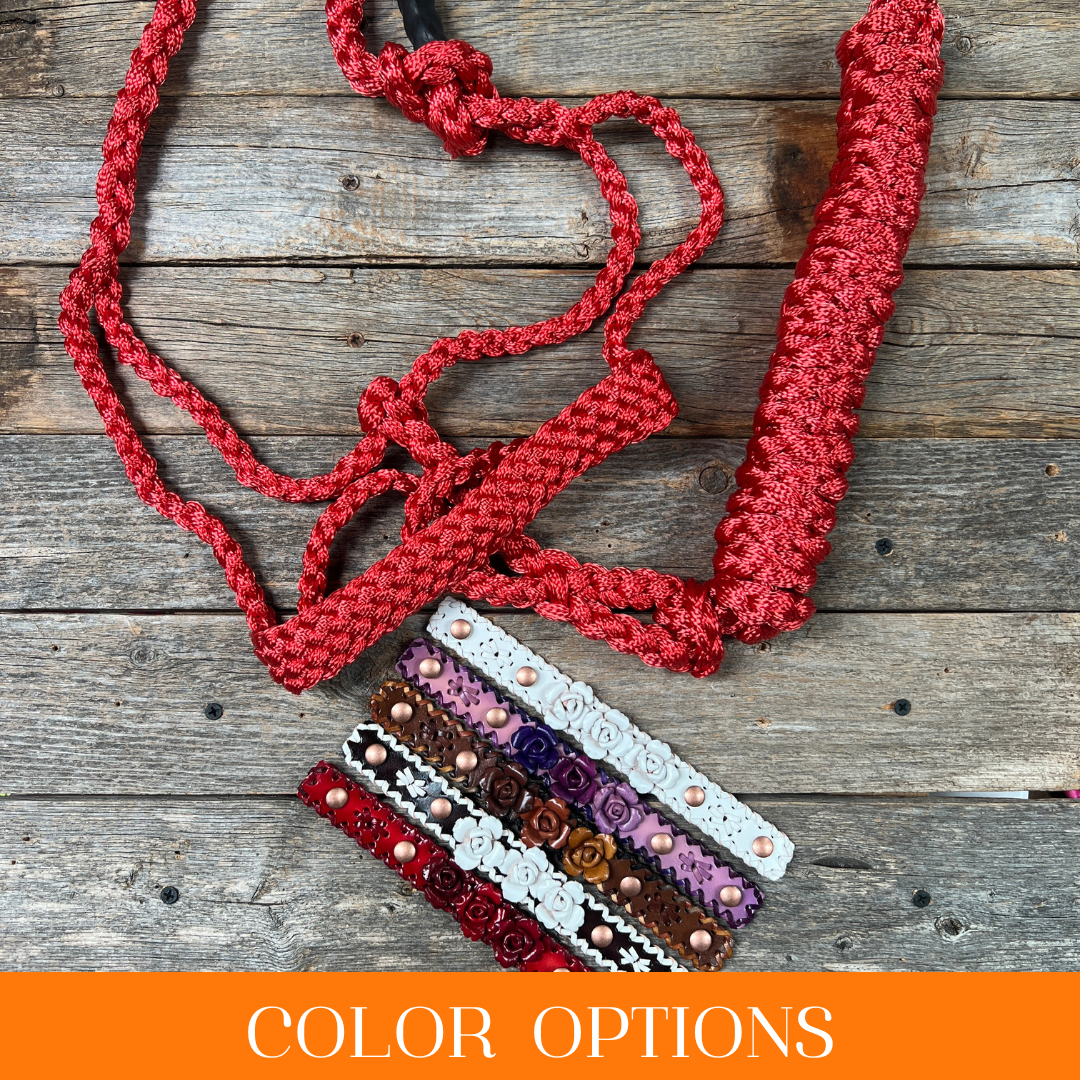 Red Mule Tape Rose Halter