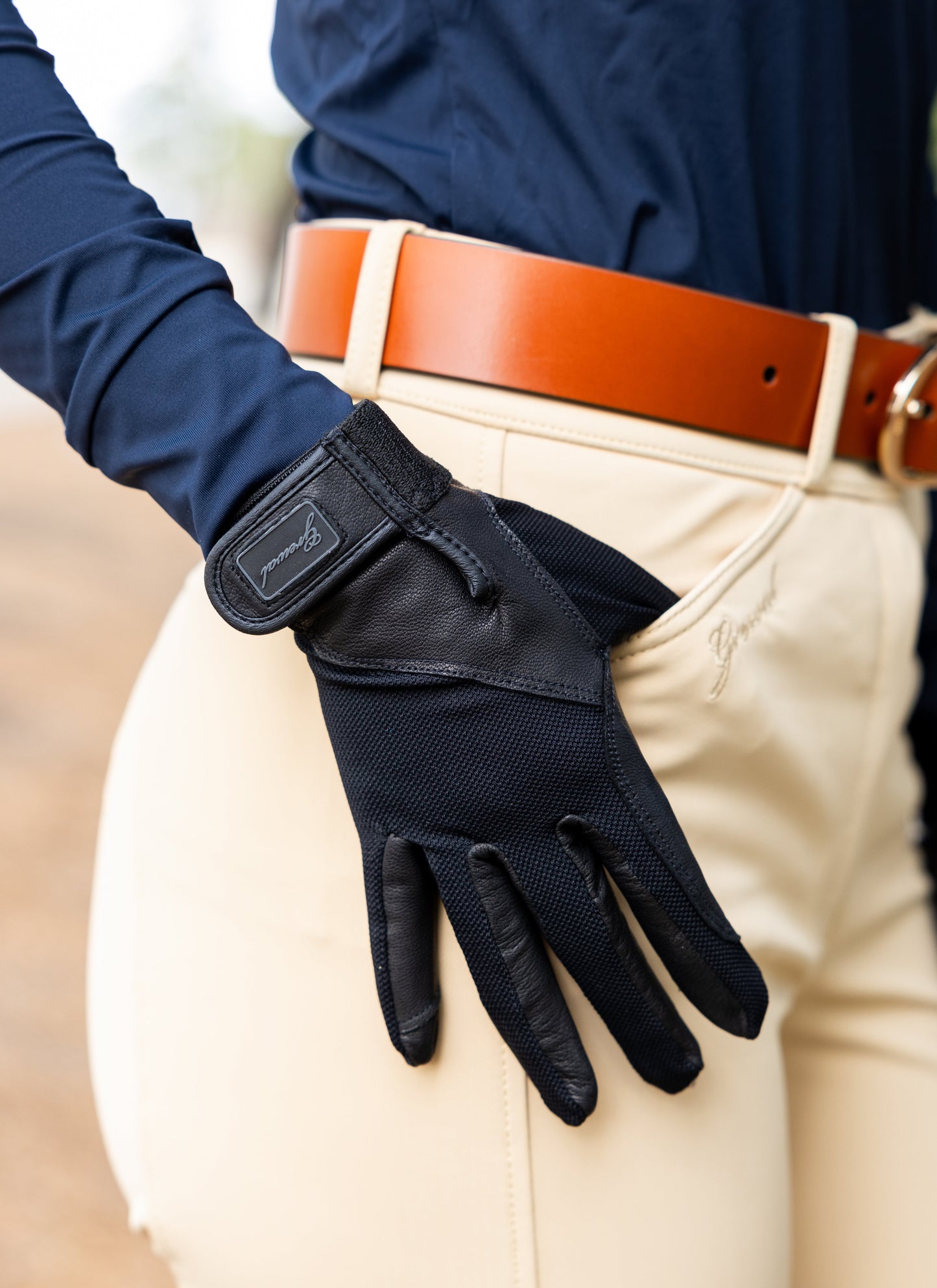 Marie Antoinette Genuine Goat Leather Riding Gloves