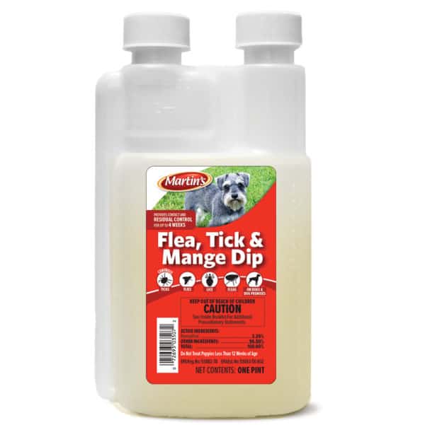Martin’s Flea, Tick & Mange Dip 16 oz