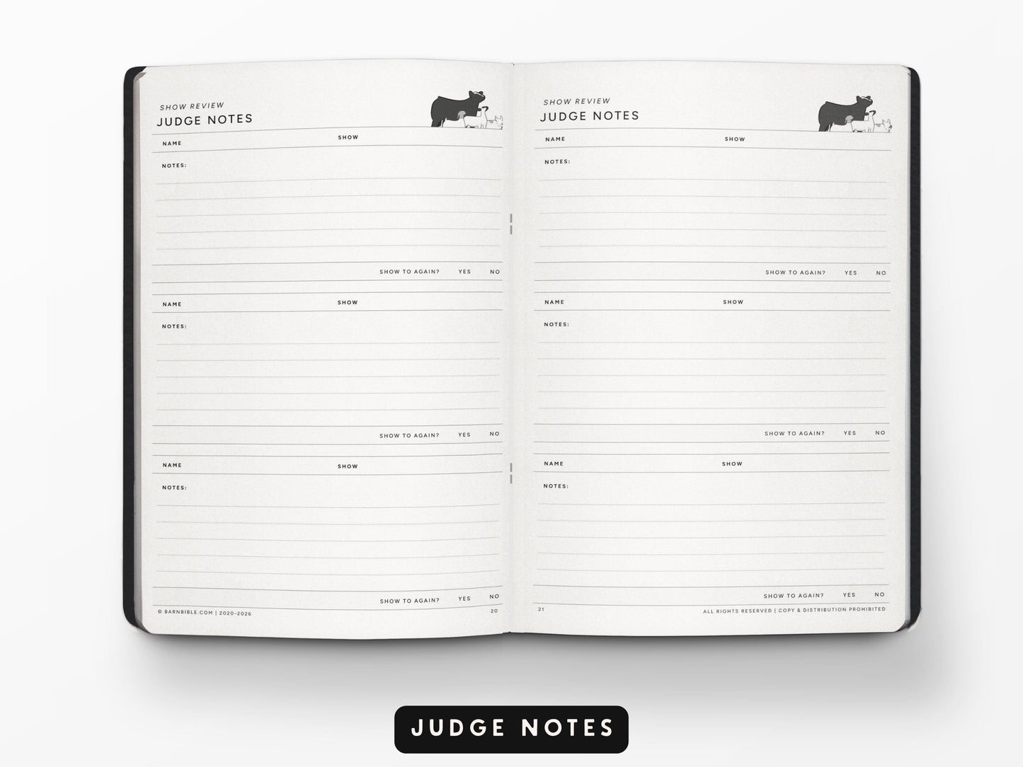 Mini Barn Bible™ Show Planner Edition