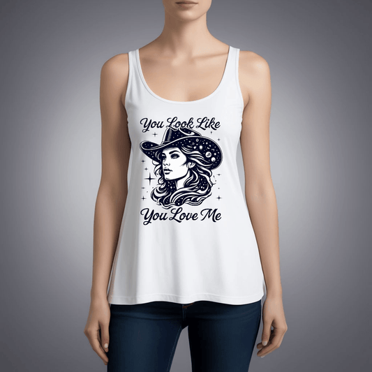 Cosmic Cowgirl Micro Ribbed Tank Top  - You Look Like You Love Me