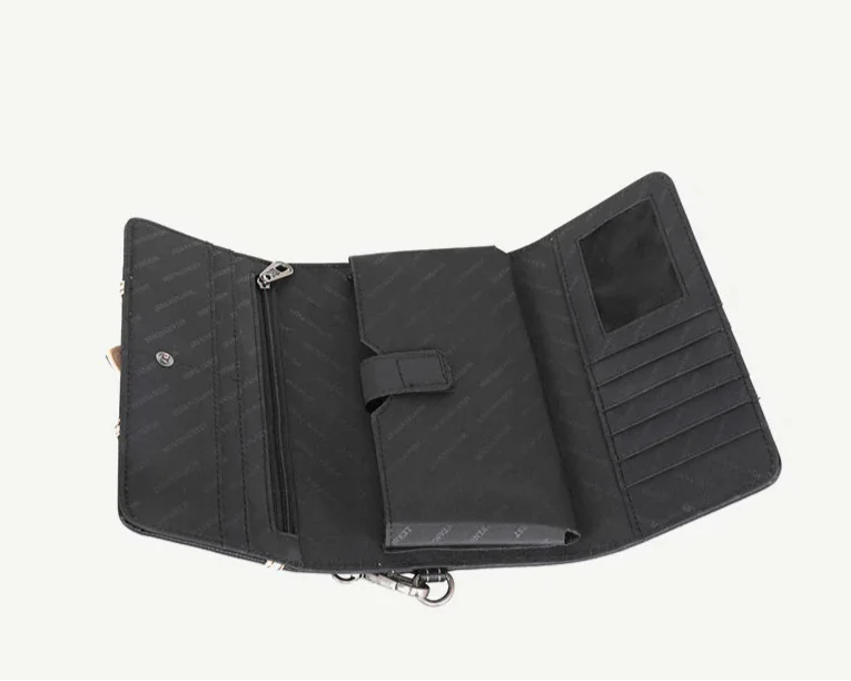 Montana West Cut-Out Floral Buckle Wallet/Wristlet