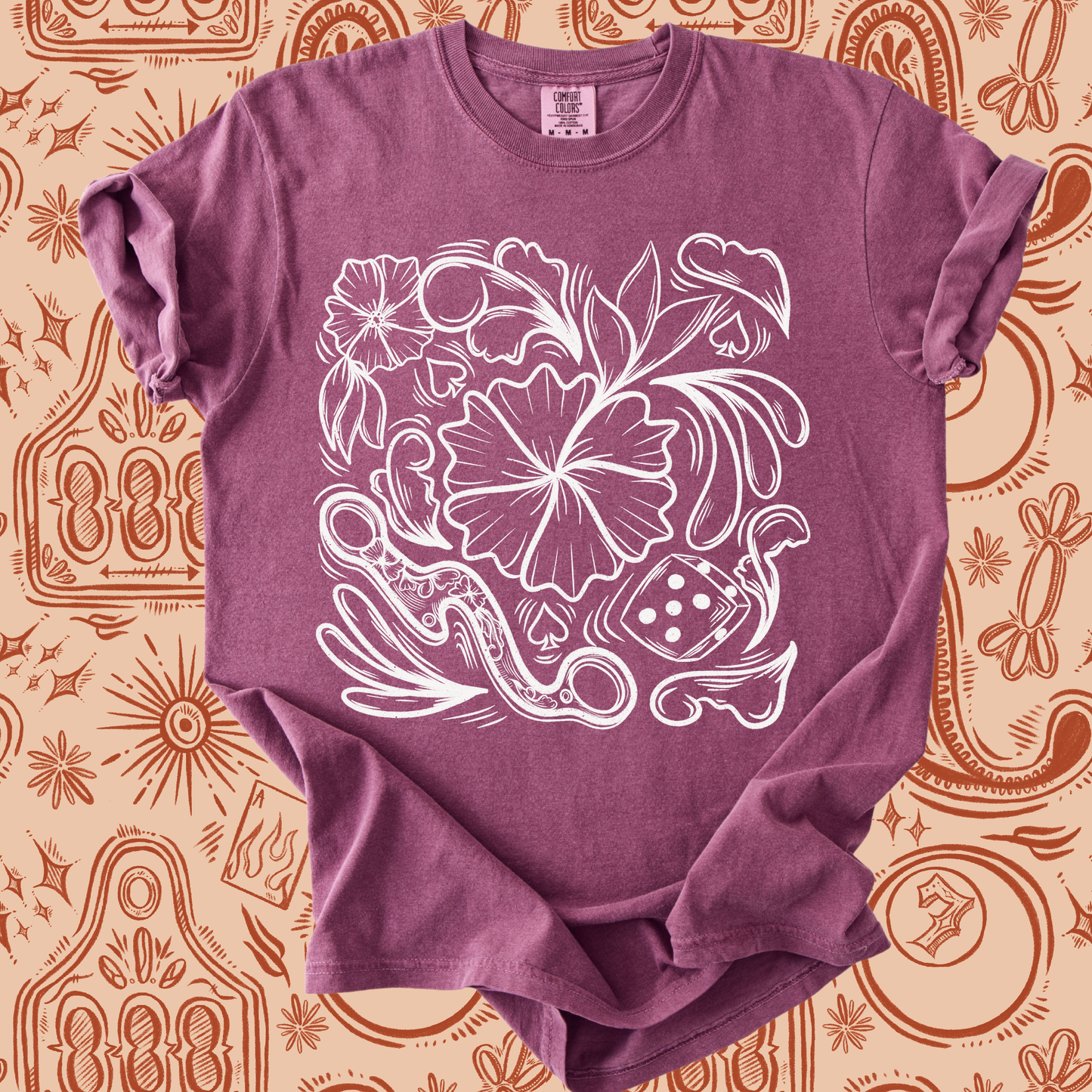 Tooled Western collage tee