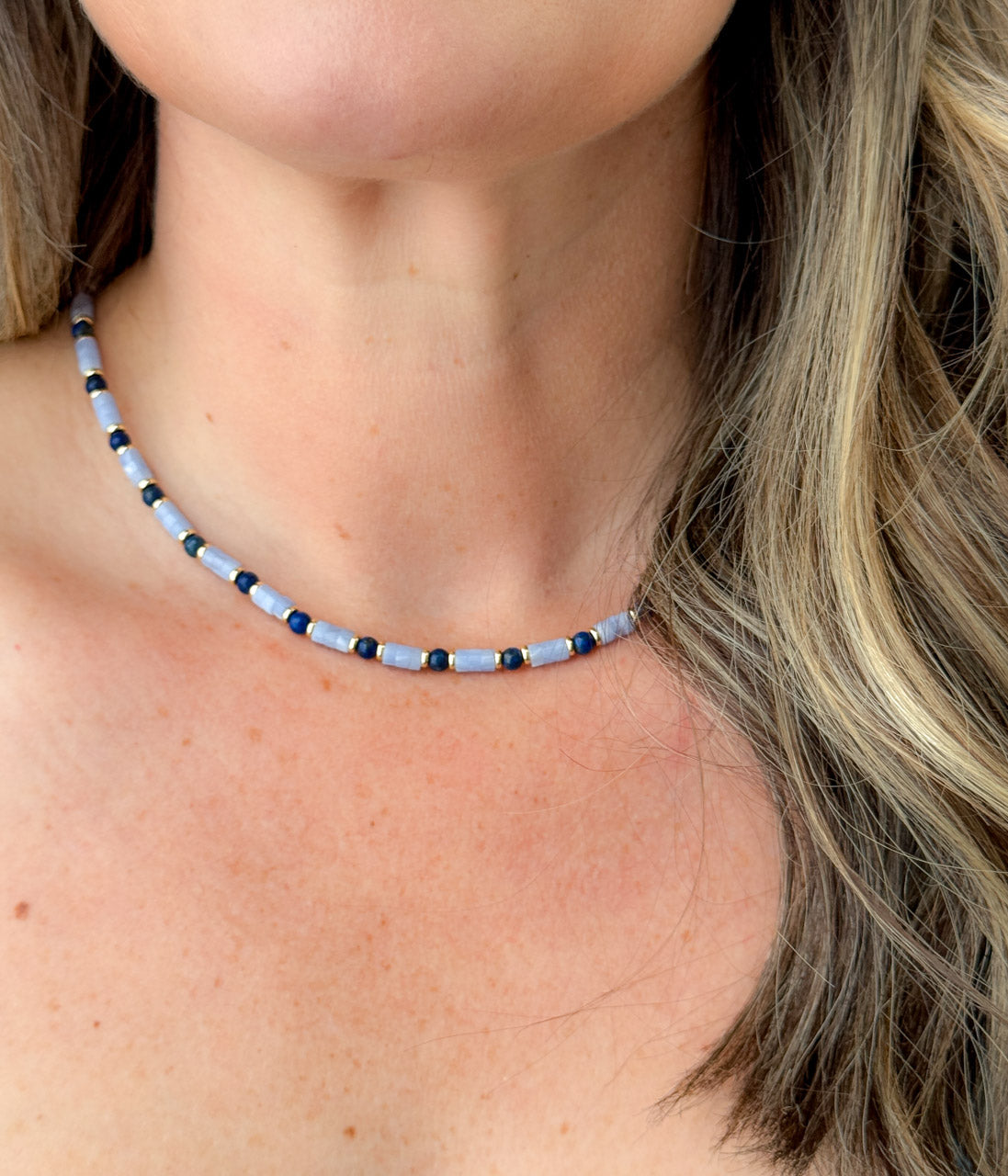 Light Blue Gemstone Necklace