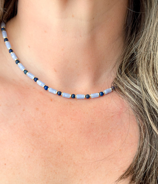 Light Blue Gemstone Necklace
