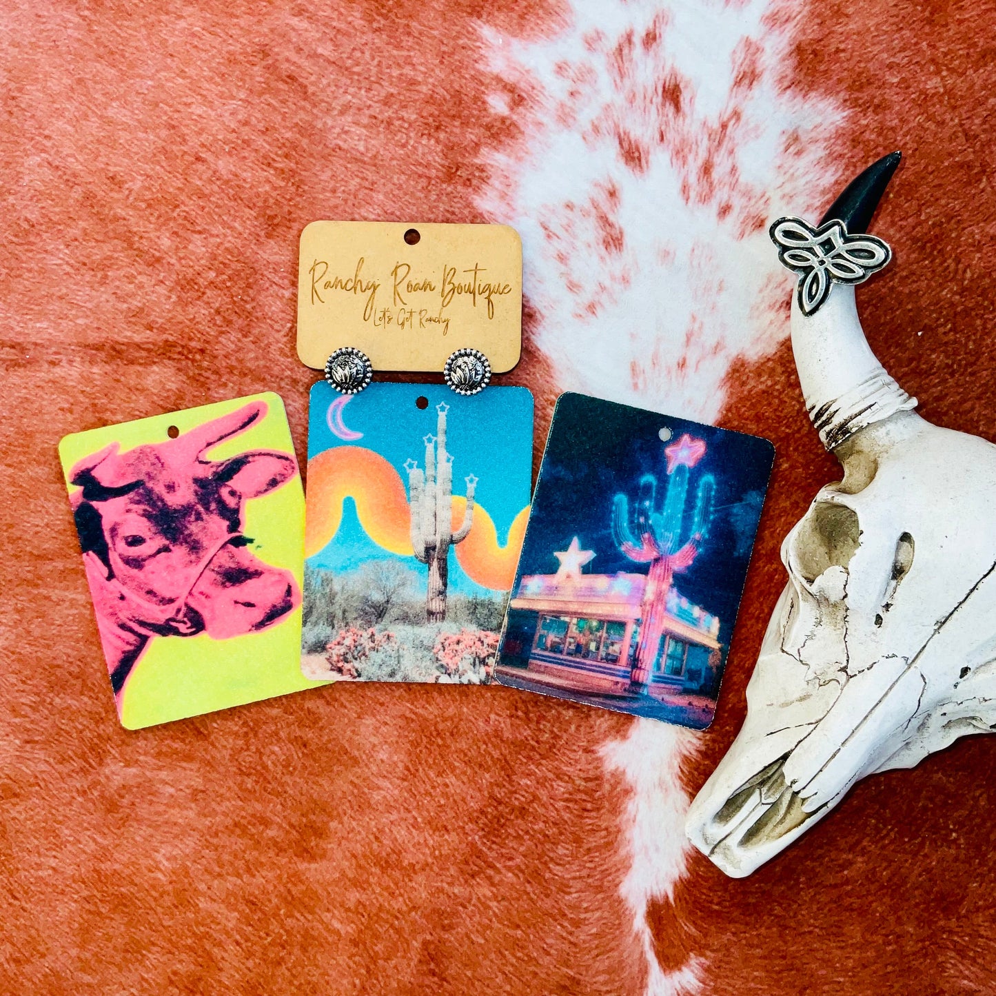 Neon Retro Western Desert Freshies