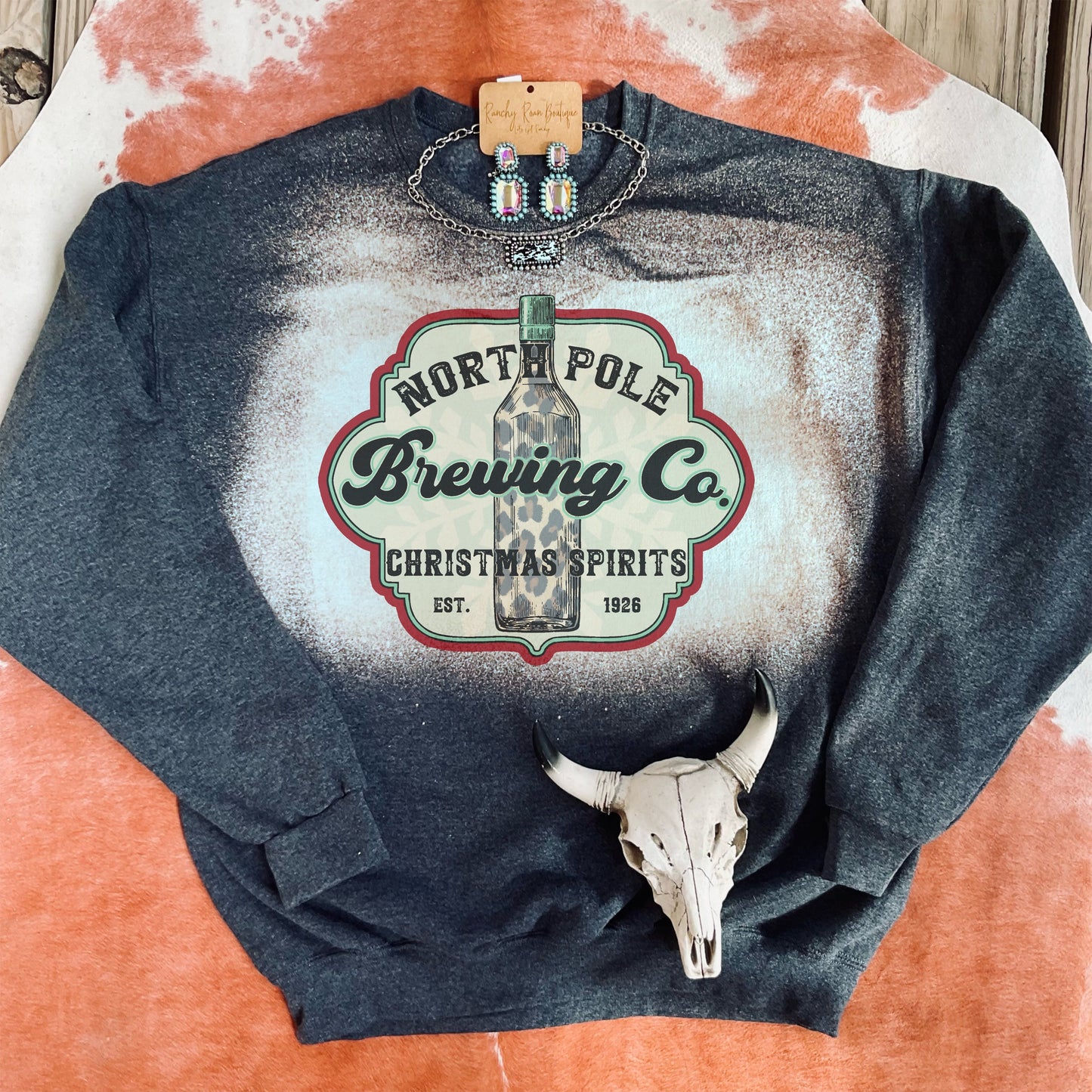 North Pole Brewing Co. Christmas Spirits Graphic Sweatshirt