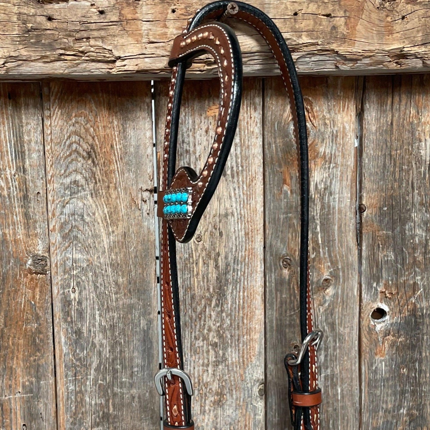 Medium Oil Copper Dot Turquoise Tack Set #OEBC495