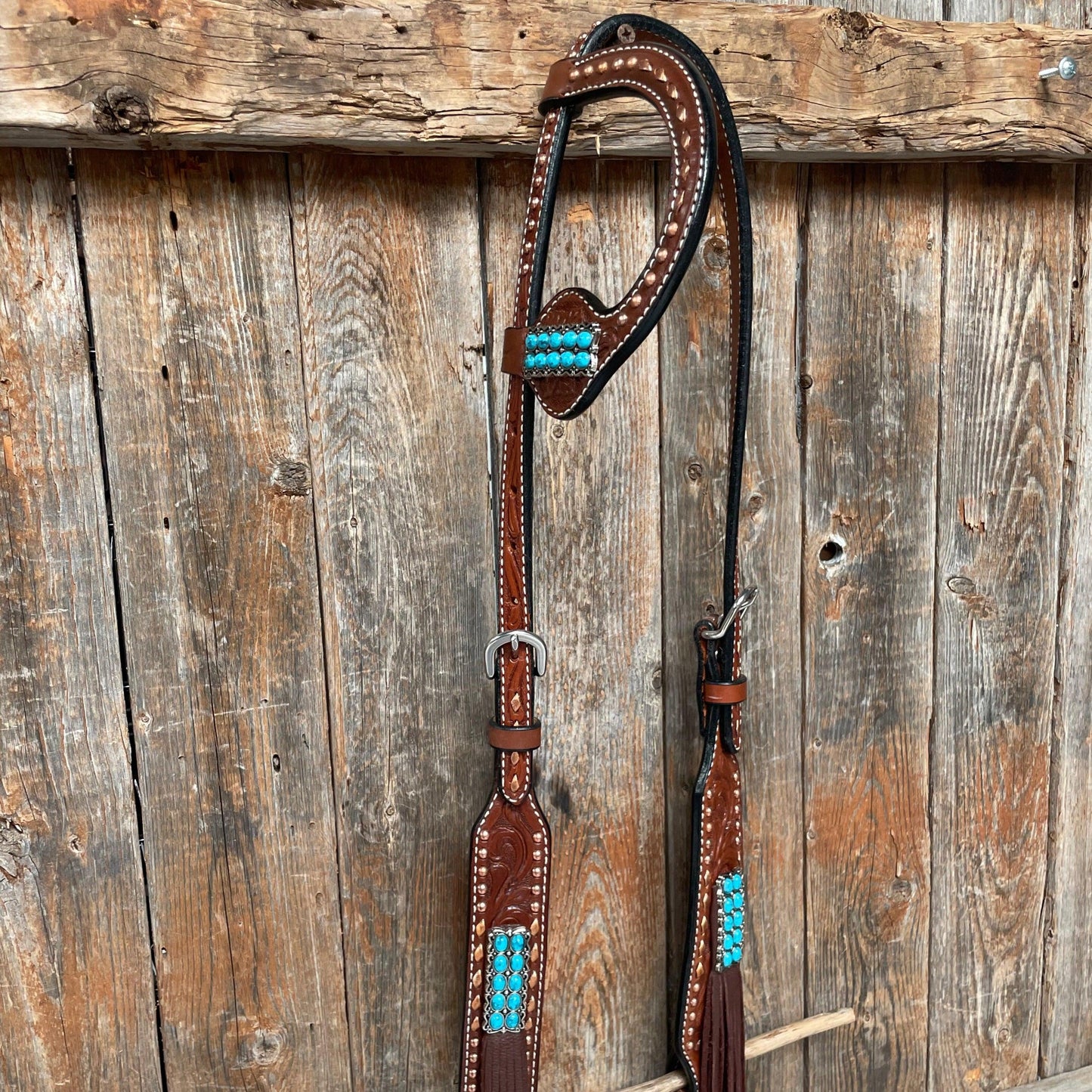 Medium Oil Copper Dot Turquoise Tack Set #OEBC495