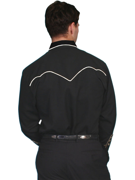 Solid W/cont. Piping Shirt - P-620