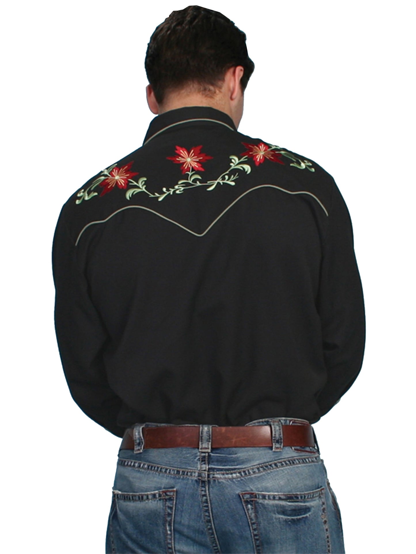 Floral Embroidery Shirt - P-633