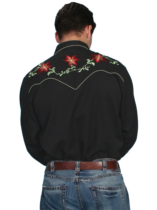 Floral Embroidery Shirt - P-633