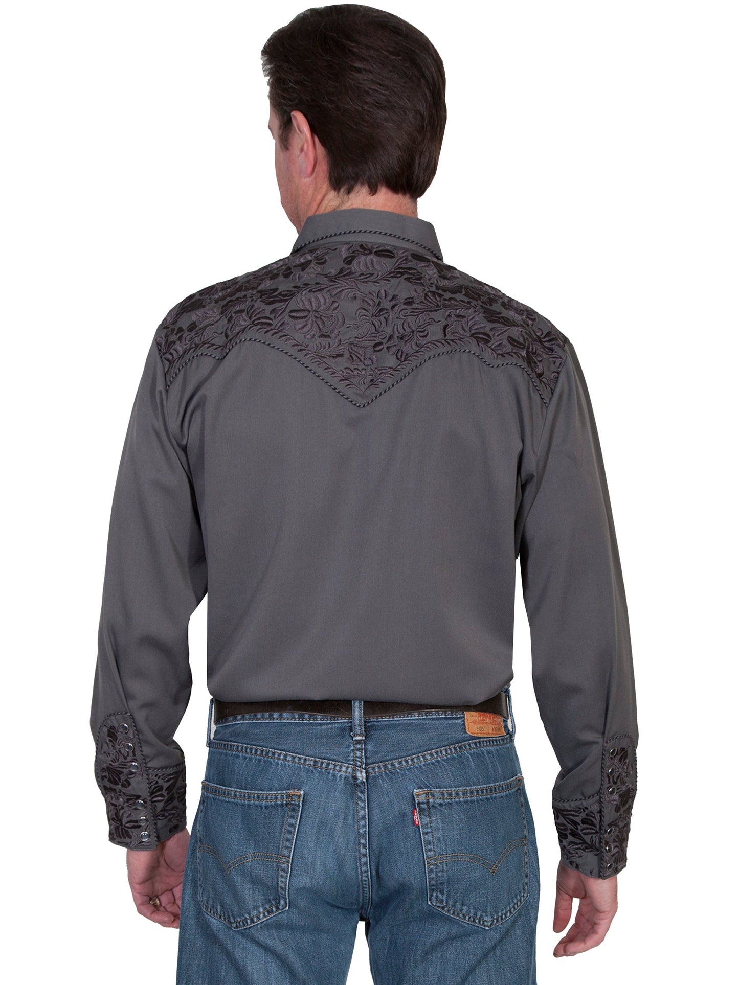 Floral Tooled Embroidery Shirt - P-634X
