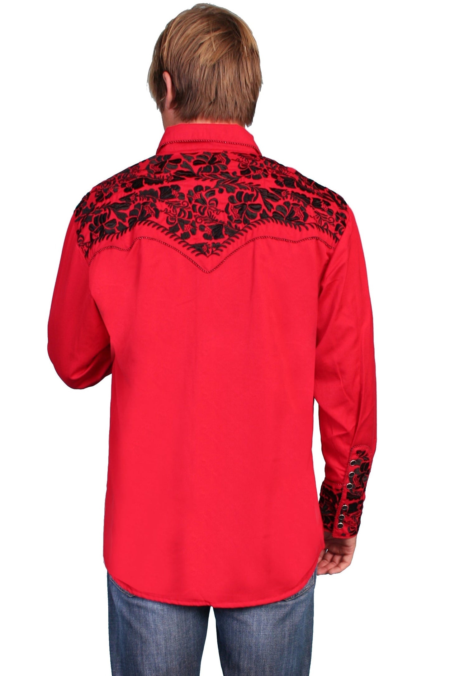 Floral Tooled Embroidery Shirt - P-634X