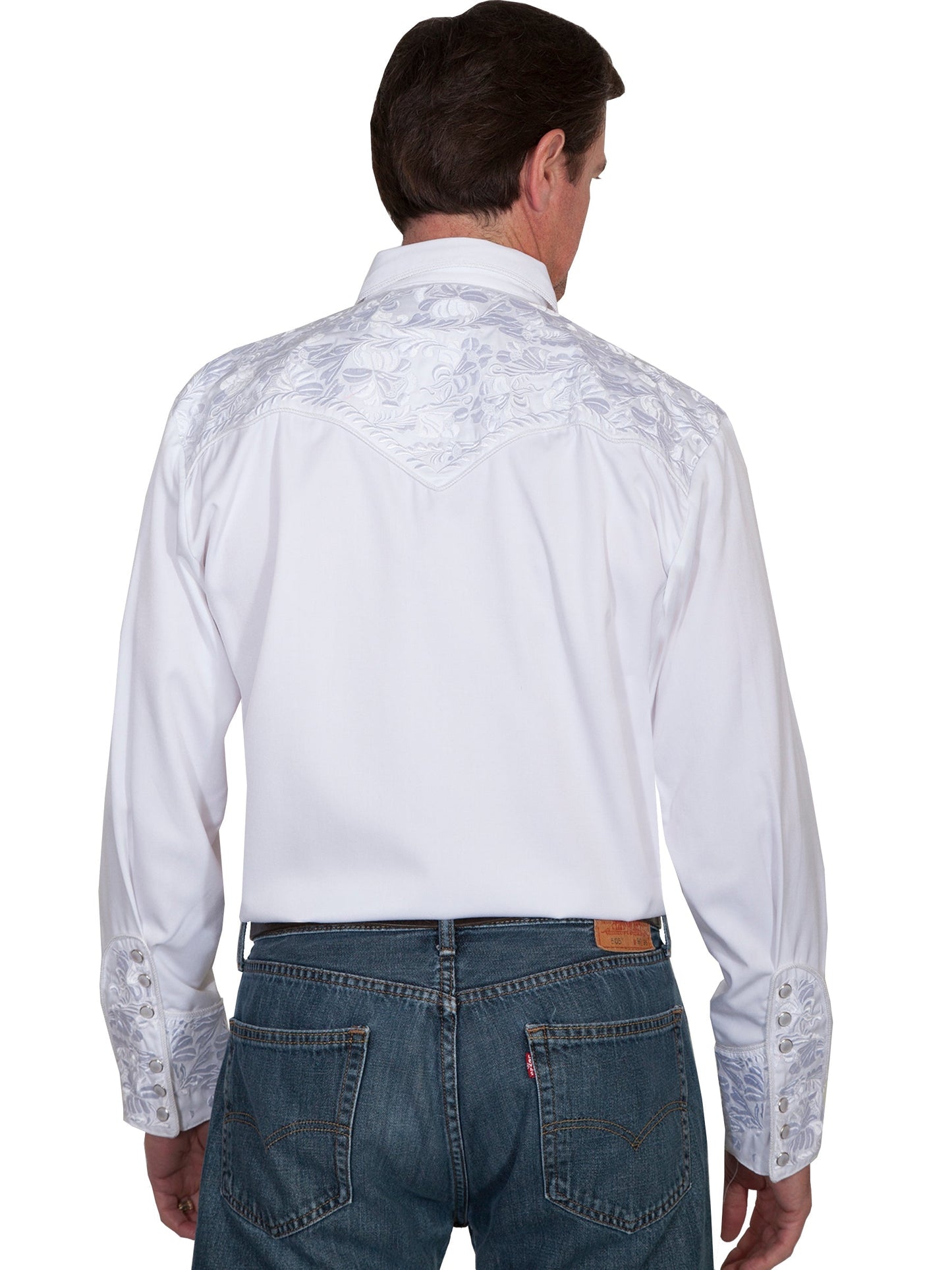 Floral Tooled Embroidery Shirt - P-634X
