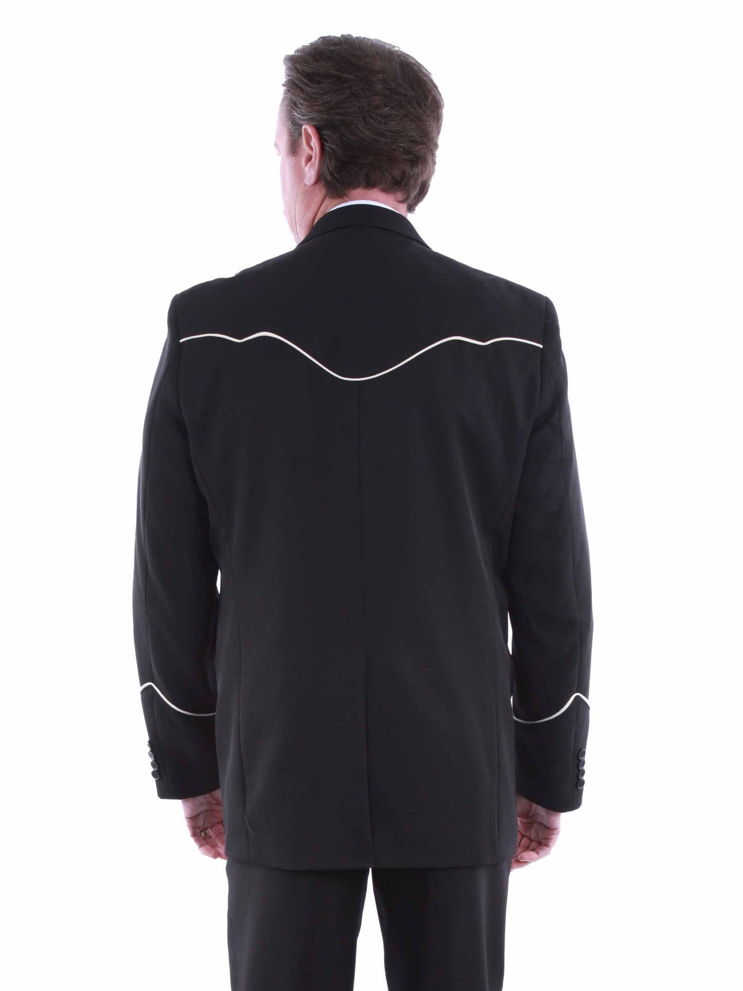 Solid Blazer W/piping - P-656LX
