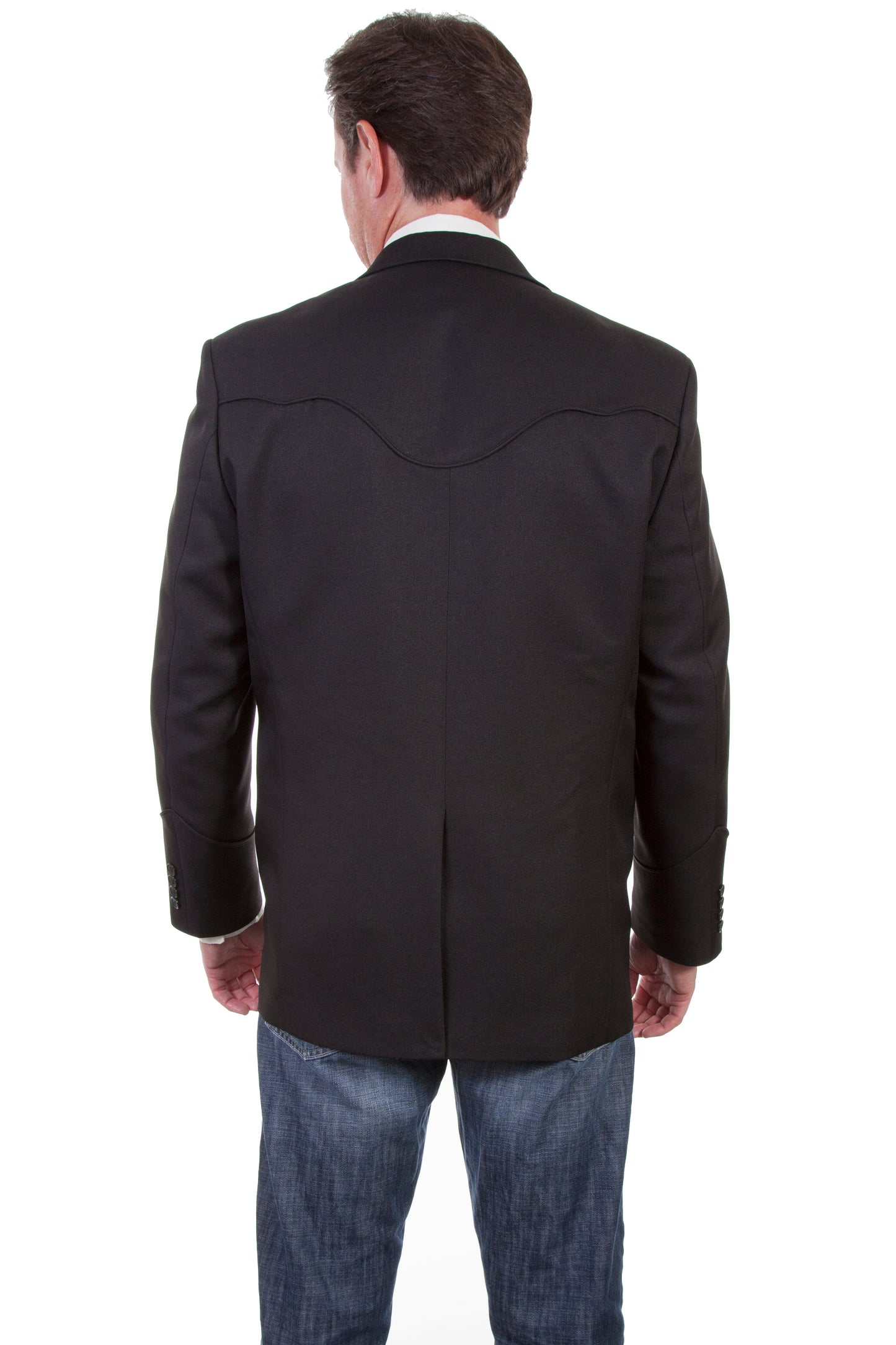 Solid Blazer W/tonal Piping - P-656S