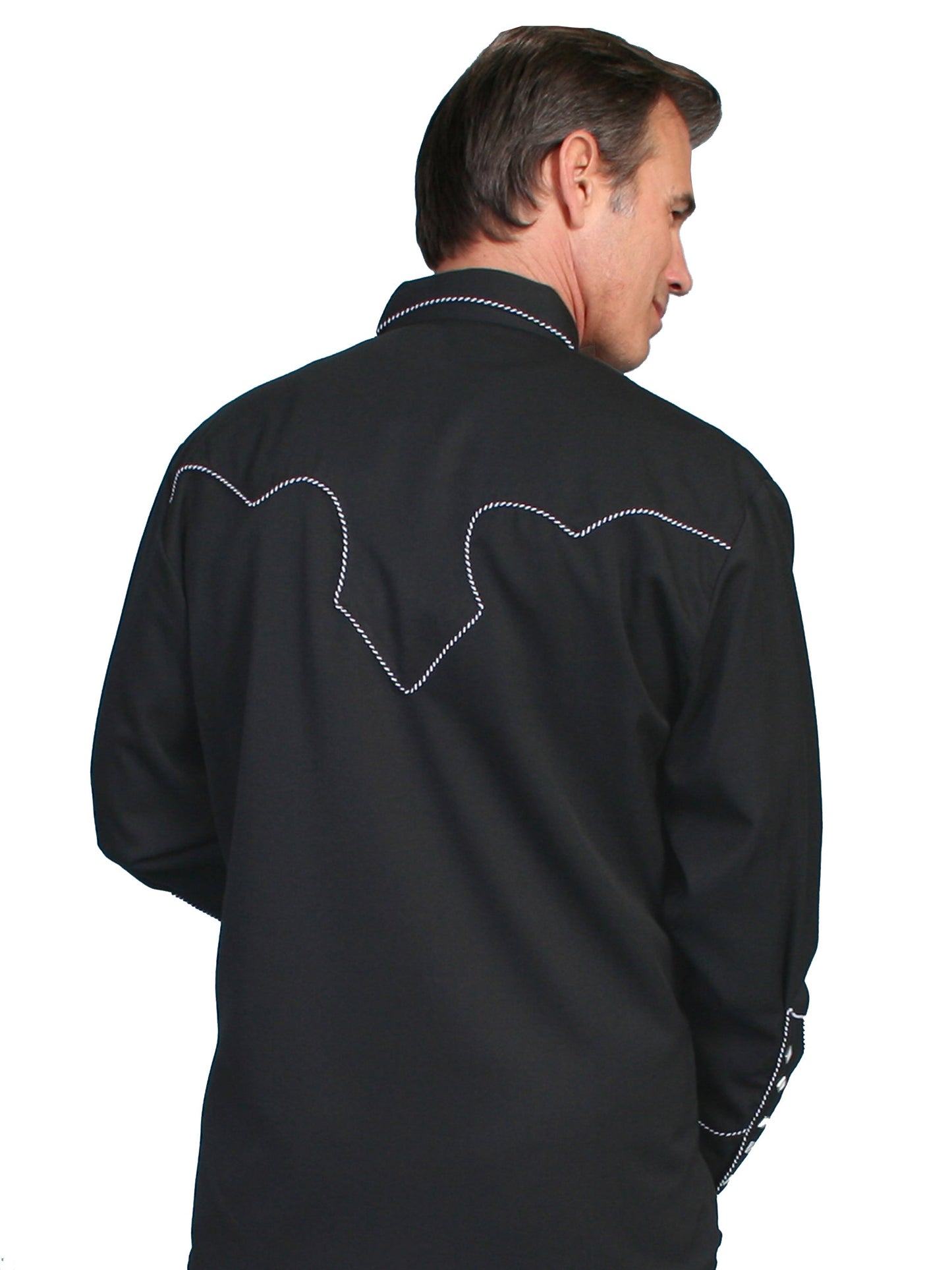 Solid Shirt W/candy Cane Piping - P-726