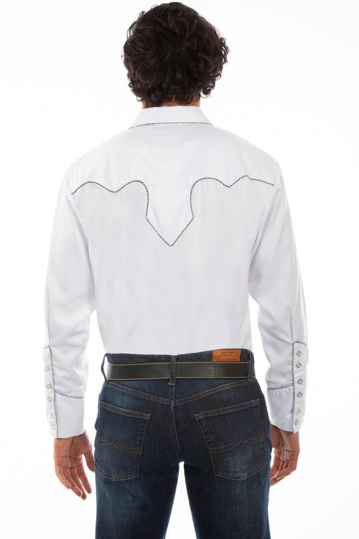 Solid Shirt W/candy Cane Piping - P-726X