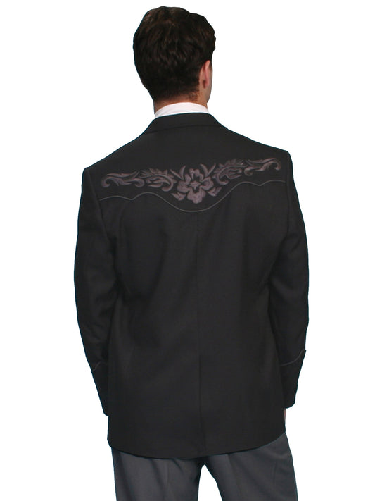 Floral Tonal Emb. Blazer - P-733X