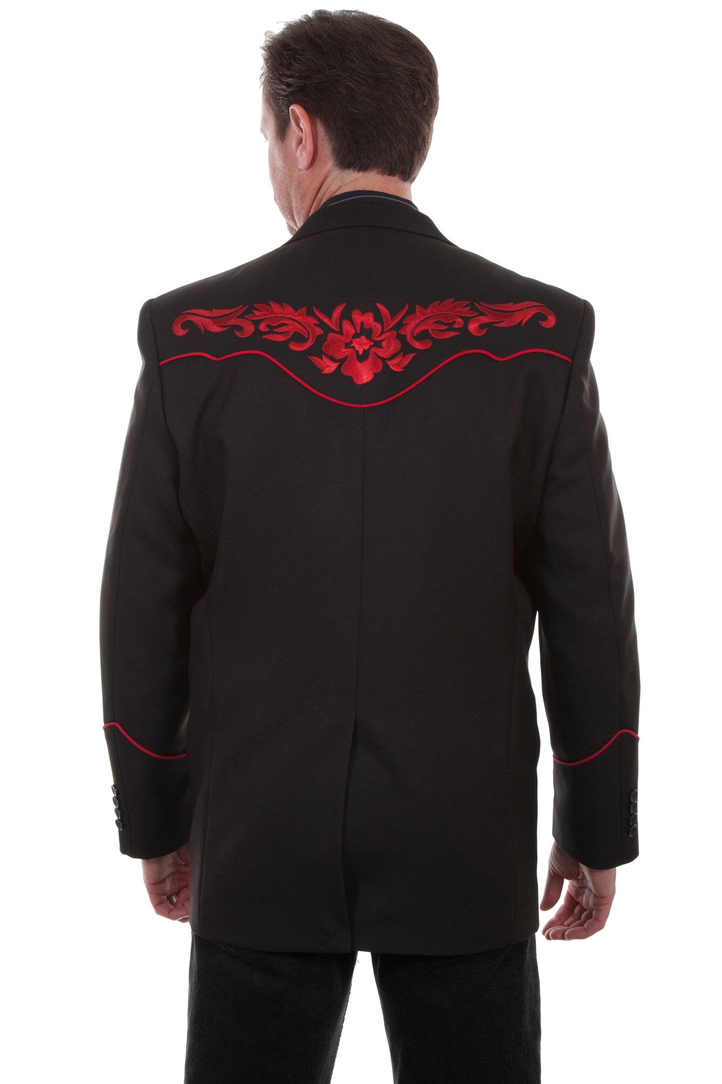 Floral Tonal Emb. Blazer - P-733LX