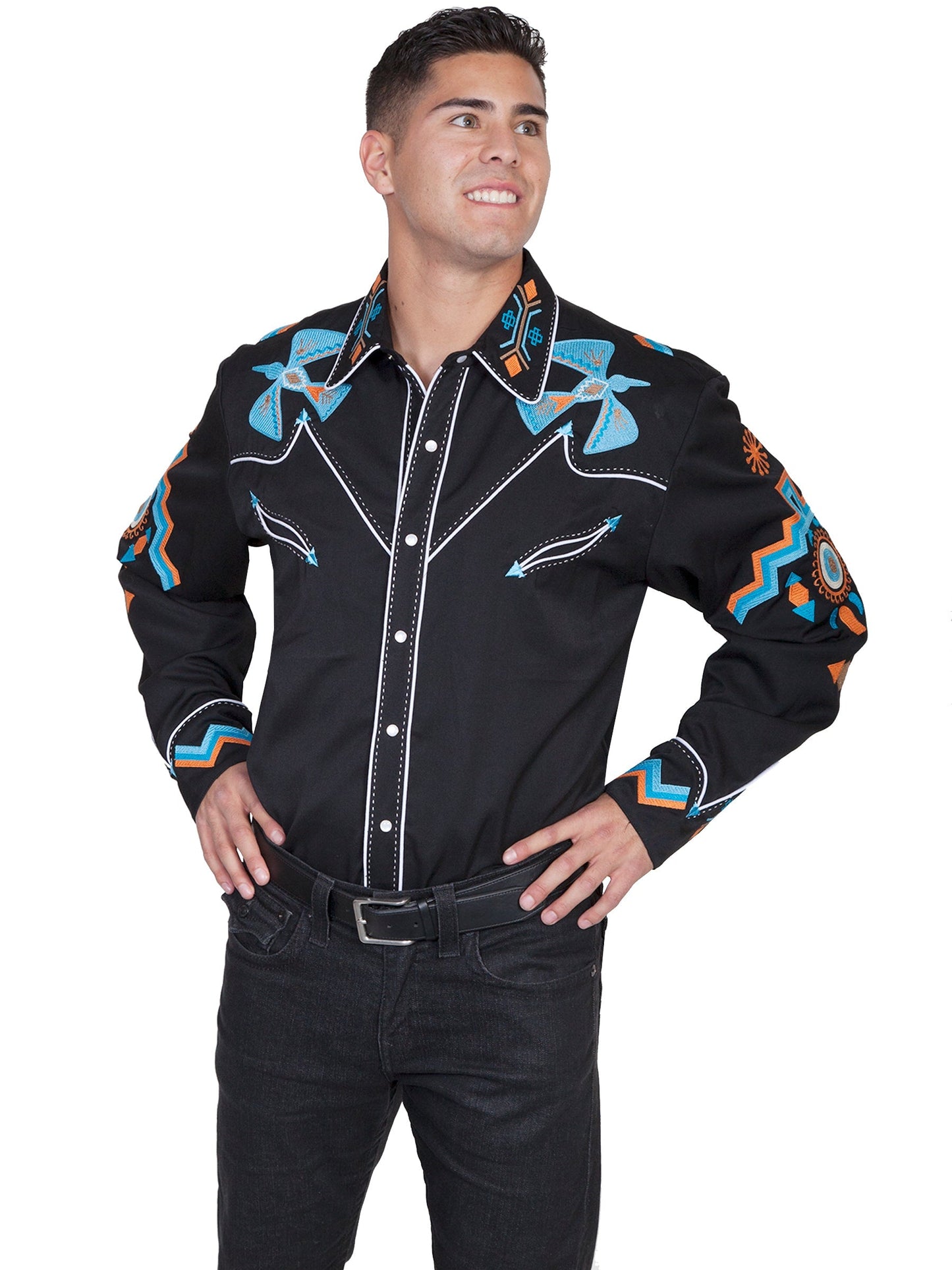 Phoenix Embroidery Shirt - P-734