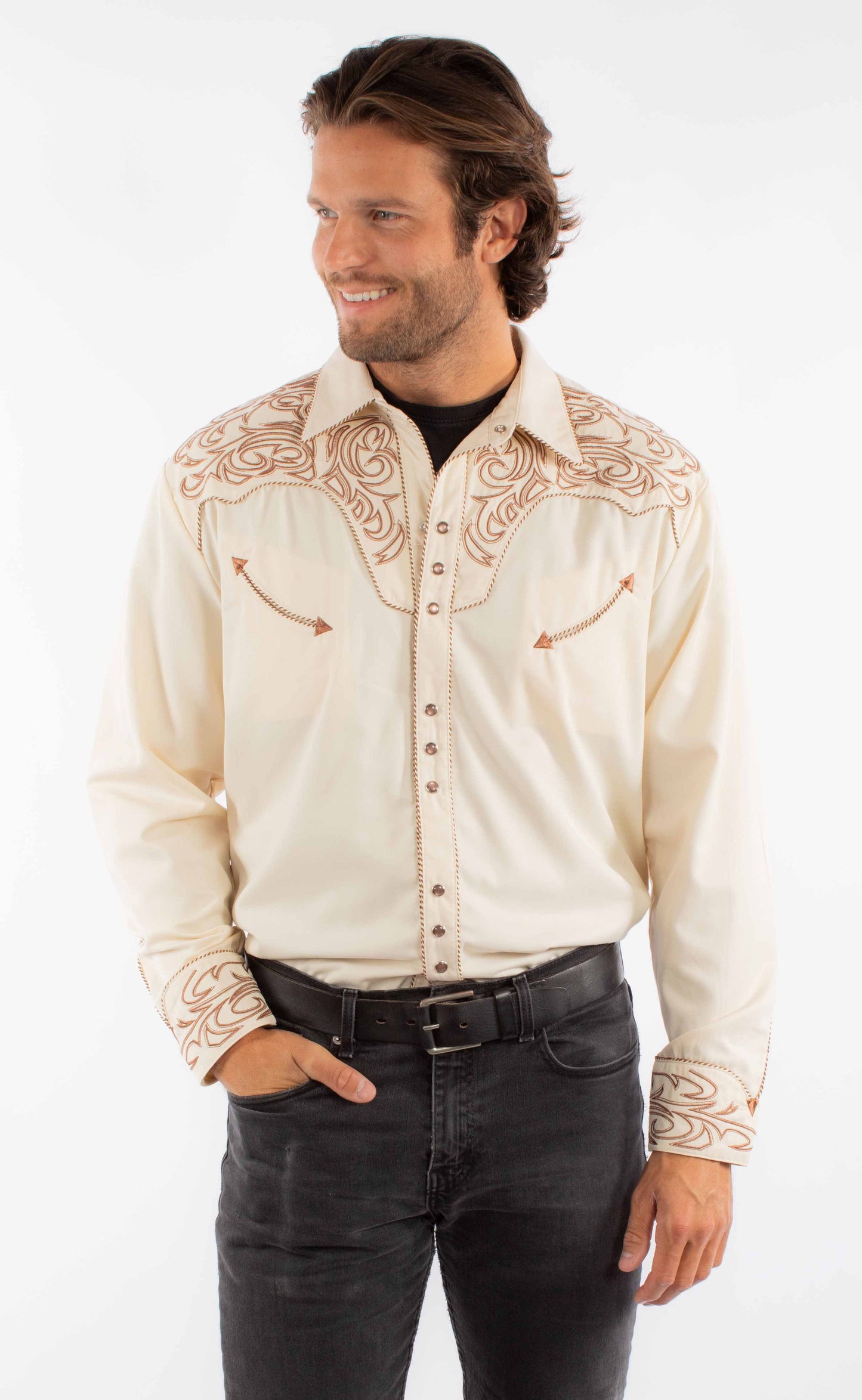 Pickstitch Yokes/cuffs Shirt - P-852X