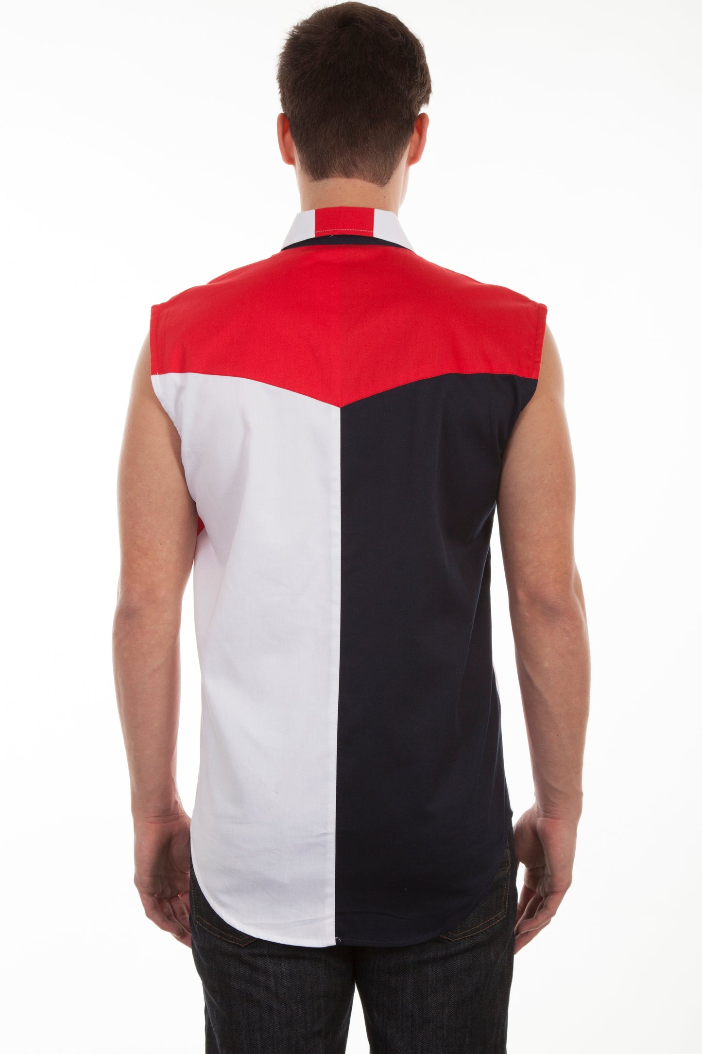 Flag Shirt Cutoff Slvs - P-862