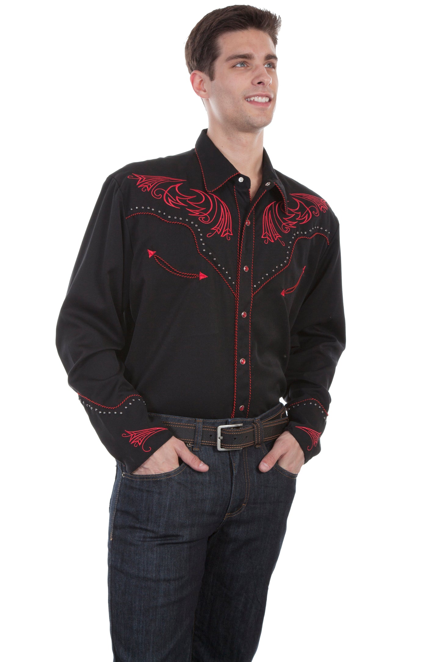 Emb. Shirt W/studs & Candycane Pipin - P-876